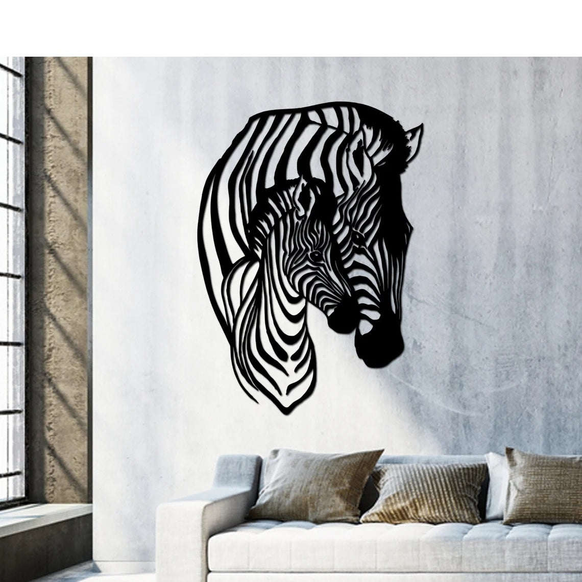 Zebra Metal Wall Art - Etgshop LLC