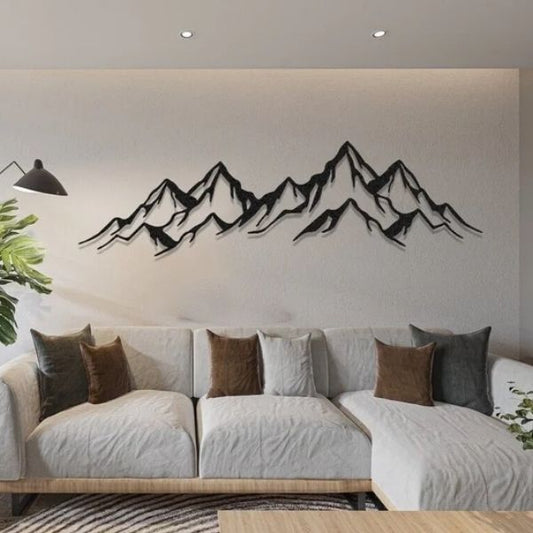 Mountain View Metal Wall Art: Perfect for Living Rooms