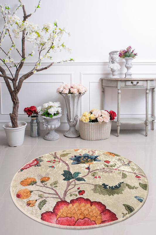 Arya Decoratif Round Bath Rug Area Rug Round Rug - Etgshop LLC