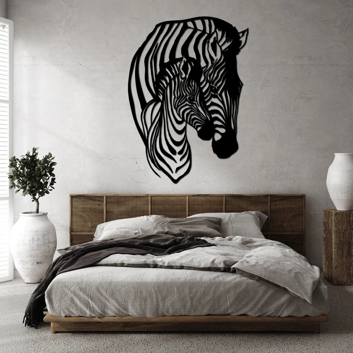 Zebra Metal Wall Art - Etgshop LLC