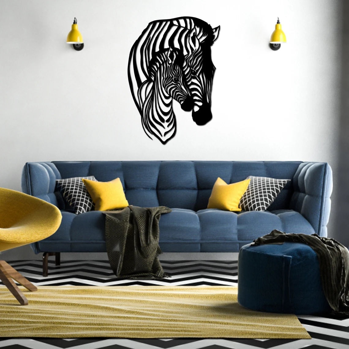 Zebra Metal Wall Art - Etgshop LLC