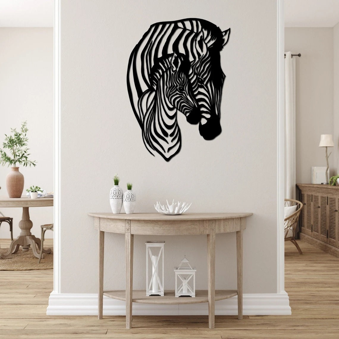 Zebra Metal Wall Art - Etgshop LLC