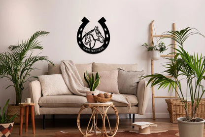 Personalized Horseshoe Metal Wall Art Customized