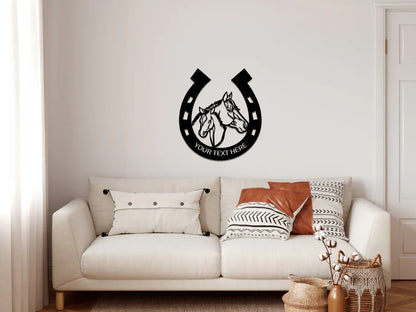 Personalized Horseshoe Metal Wall Art Customized