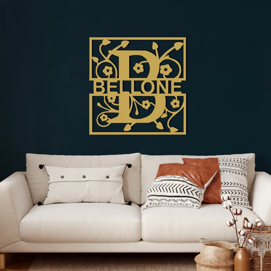 Personalized Bellone Metal Wall Art Customized