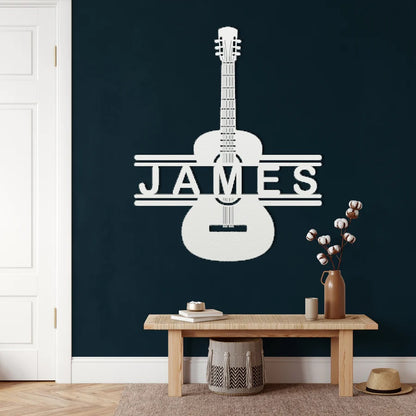 Personalized Guitar Metal Wall Art Customized