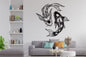 Feng Shui, Koi Fish Art, Metal Sculpture, Minimalist Line Art - Etgshop LLC