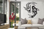 Feng Shui, Koi Fish Art, Metal Sculpture, Minimalist Line Art - Etgshop LLC